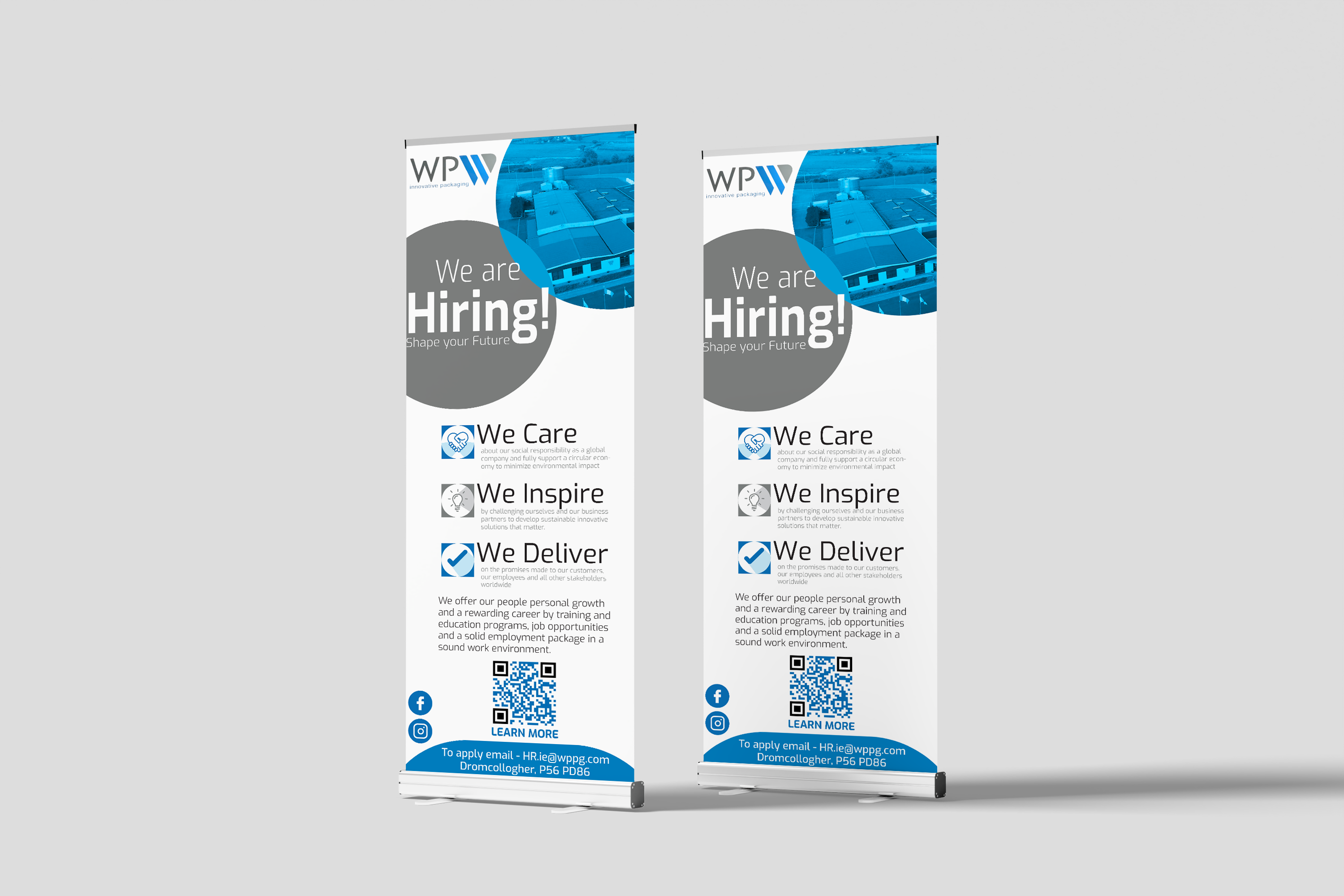 Weener Plastics roll-up banner design